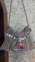 Bolso Hobo de Mujer KAMARVY, Diseño Banjara Clásico, Bordado a Mano, Estilo Gitano Ibiza, Cierre de Cremallera con Cuentas, Tela de Algodón, 3L+