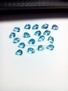 Pierre en verre synthétique traitée thermiquement, taille marquise, imitation topaze bleue, 5x7mm, 0,60 carat, certifiée AIGS, pour la fabrication de bijoux - Product Image 5
