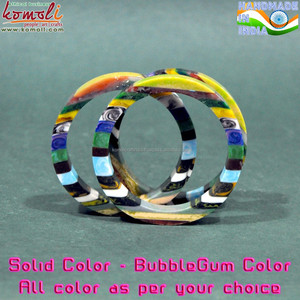 หลายสีที่ทำด้วยมือที่กำหนดเองเรซิ่นขนาดบวกข้อมือสร้อยข้อมือกำไลข้อมือ - Product Image 6