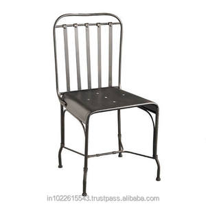 Chaise de salle à manger en métal noir pour restaurant et hôtels de bureau à domicile - Product Image 1