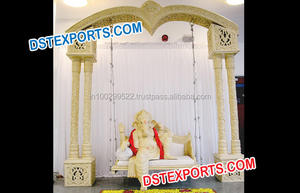 Wedding Stylish Gold <b>Swing</b> Golden Crown Wedding Stage <b>Swing</b> Jhula Indian Wedding Stage <b>Swing</b> Hood Australia Trending <b>Wooden</b> <b>Set</b> - Product Image 6