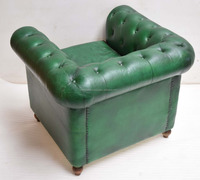 Canapé Chesterfield en cuir de chèvre véritable Top Grain Sofa Home Living Room Lounge Hotel Commercial Restaurant