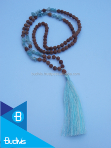 ขายส่งยาวRudrakshaลูกปัดพู่สร้อยคอ2020 100ทำด้วยมือ - Product Image 2