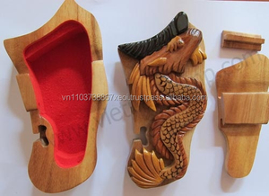 Boîte de puzzle en bois sculpté à la main - Product Image 5