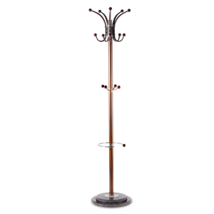 Porte-manteau sur pied élégant en métal avec base en marbre Carmen 138-1 - Couleur marron - Product Image 1