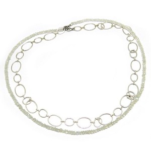 Collier en argent sterling 925 avec perles de pierre de lune arc-en-ciel motif flocons de neige, design signe du zodiaque étoile, bijoux tendance pour mariage et fête - Product Image 4