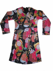 Kantha เสื้อเบลเซอร์ Kantha ผ้าห่มวินเทจสำหรับผู้หญิง,เสื้อแจ็คเก็ตโอเวอร์โค้ทผู้หญิงสไตล์พื้นเมืองเสื้อแจ็กเก็ตแขนเสื้อกลับด้านได้ - Product Image 4