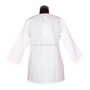 Chikan Kurti ขายส่งผ้าฝ้าย DR163 Lucknowi Chikan Kurtis - Product Image 2