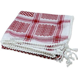 Venta al por mayor diseño personalizado Arafat borla Keffiyeh otros bufandas de algodón y chales bufandas para las mujeres con estilo - Product Image 2