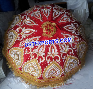 ร่มปักลายสำหรับตกแต่งโต๊ะงานแต่งงาน,ร่มปักลาย Mehroon สำหรับตกแต่งการออกแบบที่แตกต่างกันสำหรับงานแต่งงาน - Product Image 2