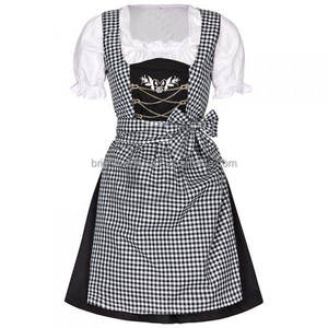 Handmade สีดำผ้าฝ้าย100% Dirndl เยอรมัน Bavarian (เยอรมัน Oktoberfest Dirndl) - Product Image 1