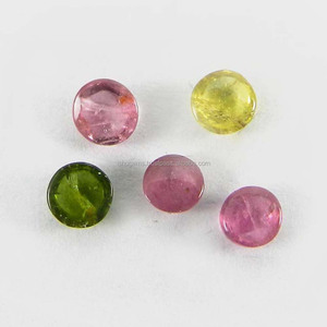 5 piezas de piedras preciosas sueltas de turmalina multicolor natural de 3mm a 5mm cabina redonda 1.5cts IG4256 - Product Image 2