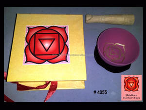 Bol chantant tibétain en bronze Muladhara, fait main, modèle Kalavastu 4055 MULADHARA, souvenir religieux en métal, emballage cadeau - Product Image 3