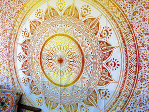 Tapiz de Reina Bohemia india con diseño de Mandala, colcha colgante de pared para dormitorio Hippie, Picnic, playa, decoración del hogar impresa - Product Image 2