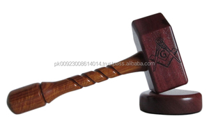 Masons <b>Gavel</b> Set Purple Heart and Bees Wing Rose Wood Emblem Engraved Both Sides - Product Image 2