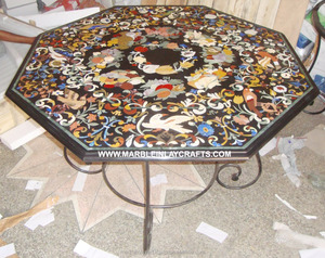 โต๊ะทานข้าว Pietradura ลายหินอ่อน,พร้อมโต๊ะเหล็กสุดพิเศษ - Product Image 1