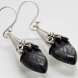 Women's Classic 925 Sterling Silver Black Tiger's Eye Gemstone <b>Stud</b> <b>Earrings</b> for Weddings Parties Anniversaries-Gift for - Product Image 2