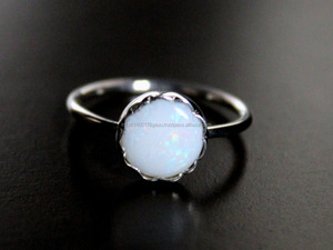 ชุดโอปอลหลังเบี้ยทำมือแหวนแฟชั่นผู้หญิงทำจากเงินแท้925งานตามสั่งเซ็ตไข่มุกทรงไข่สีฟ้าทำมือ - Product Image 5