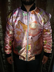 Grande veste bombardier en Satin, blouson Varsity personnalisé du Pakistan - Product Image 3