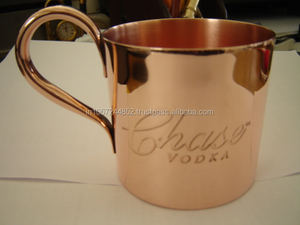 Tasses à mule moscovite personnalisées en métal cuivre durable avec logo personnalisé Accessoires de bar - Product Image 3