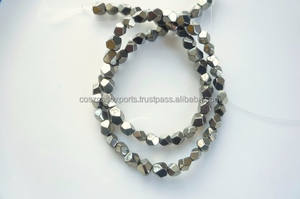 Cuentas facetadas de 5-6mm de piedra preciosa negra, pepitas de cristal y hilo de vidrio para bisutería - Product Image 3