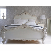 Cadre de lit baroque en bois de palissandre massif de luxe français, mobilier de chambre à coucher moderne antique, hôtel, lit king-size, démontable