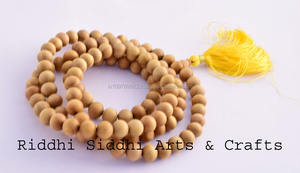 Sándalo Old-Chandan oración Mala cuentas budismo collar SUR DE LA India cuentas sueltas ecológicas para la fabricación de joyas amarillo dorado - Product Image 5