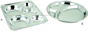 Plateau en acier inoxydable/assiette à collation/plateau à désordre - Product Image 3