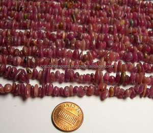 Collar de Cuentas de Piedras Preciosas de Rubí, Piedra de Guijarro Roja con Cuentas de Colores - Product Image 5