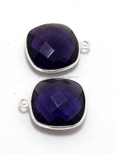 Améthyste 925 Faits à la main En Argent Sterling Lunette Connecteur - Product Image 3