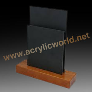 Soporte de menú con tapa, estante de señal de menú de madera - Product Image 2