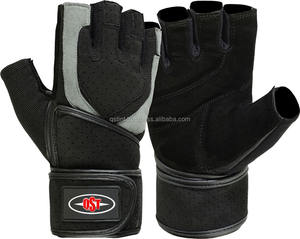 Guantes deportivos de poliéster para levantamiento de pesas, de medio dedo, para gimnasio, Unisex, color rosa, morado y negro - Product Image 6