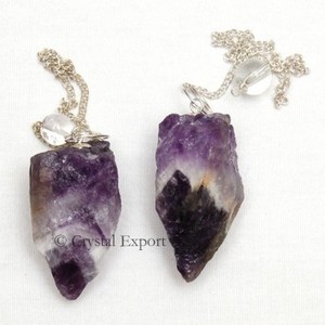 Pendules en améthyste brute: Vente de gros Pendules en pierres précieuses | Pendules en agate - Product Image 1