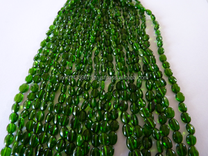 Lot de perles à facettes en pierre précieuse Rare, couleur vert foncé, Chrome, Diopside - Product Image 2