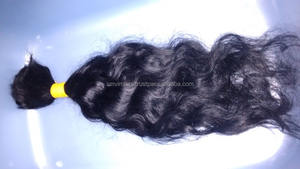 Las mejores ofertas Cabello humano indio rizado natural a granel. Los mejores tamaños y extremo grueso de un templo donante Textura natural Cabello crudo - Product Image 4