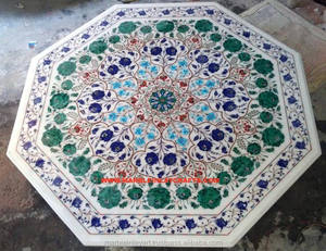 Incrustación de mármol para mesa de comedor, decoración para el hogar, con piedra Dura - Product Image 1