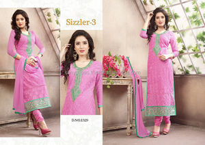 Dernière collection de Kurtis de créateur Kanya Libas avec Salwar Patiala imprimé et Dupatta en chiffon, provenant d'un exportateur en gros de Delhi. - Product Image 4