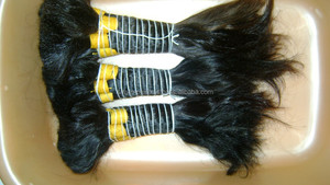 ผมต่อจากผมธรรมชาติสีดำ # 1B ผมมนุษย์แท้หยิกเป็นลอนแบบเดียวกัน - Product Image 2