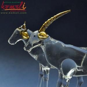 รูปปั้นสัตว์แก้วแบบกำหนดเอง รูปออยซ์ สำหรับตกแต่งบ้าน - Product Image 5