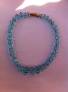 Cuentas de Topacio Azul en forma de calabaza - Product Image 3