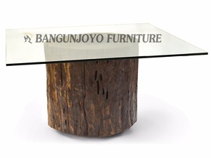 Table de Salle à Manger Industrielle Vintage en Acacia, Ensemble de Meubles de Restaurant en Bois de Suar - Product Image 1