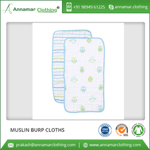 100% Cotton Super Soft Muslin Baby Burp Cloths for Bulk Purchase - Product Image 2
