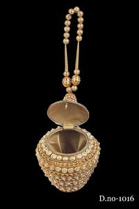 Exclusively Designed Ladies Bridal <b>Clutch</b> 1012 Embroidery Evening Metal Beaded Stone Hand <b>Bags</b> Purses for Online Shopping India - Product Image 4