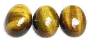 Piedra de ojo de tigre indio, cojín suave, piedra de cabujón, espalda plana lisa, fabricación de joyería, piedras preciosas sueltas multicolor, Ojo de Tigre - Product Image 2