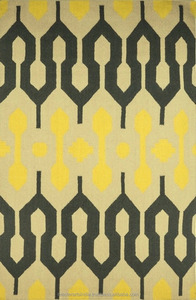 พรมคิลิมโมร็อกโกทำมือจากอินเดีย พรมพื้นที่ใช้งานแบบสองด้าน พิมพ์ลายหลากสี ขนปุย สไตล์ชาติพันธุ์ - Product Image 2