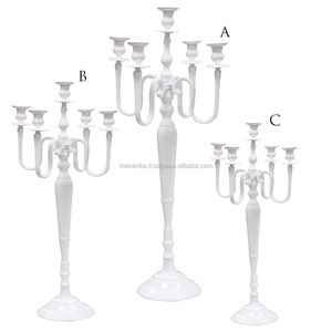 Candelabros de 5 brazos de aluminio de moda para boda y decoración del hogar centro de mesa suministros para eventos y fiestas con acabado dorado - Product Image 3