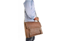 Sac en cuir pur fait à la main pour tablette d'ordinateur portable