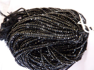 Cristaux de spinelle noir naturel Pierres de guérison Rondelles facettées Perles de pierre naturelle de haute qualité Coszcalt Exports DFE00124 Troisième - Product Image 4