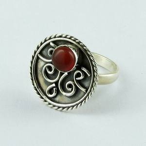 Nueva categoría Anillos de plata de ley 925 con piedra preciosa cornalina, joyería hecha a mano - Product Image 3