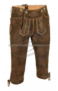 Oktoberfest allemand authentique Trachten Pantalon en cuir véritable Lederhosen pour hommes-Vêtements de fête de la bière bavaroise personnalisables